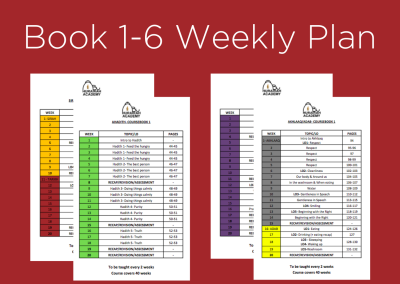 Book 1-6 Weekly Plan