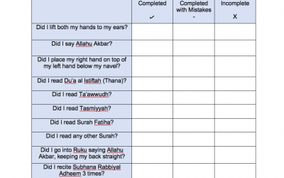 My Salah Checklist