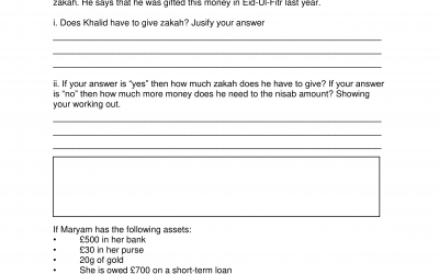 Zakah Worksheet