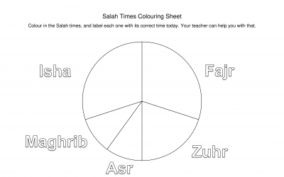 Salah Times Colouring Sheet