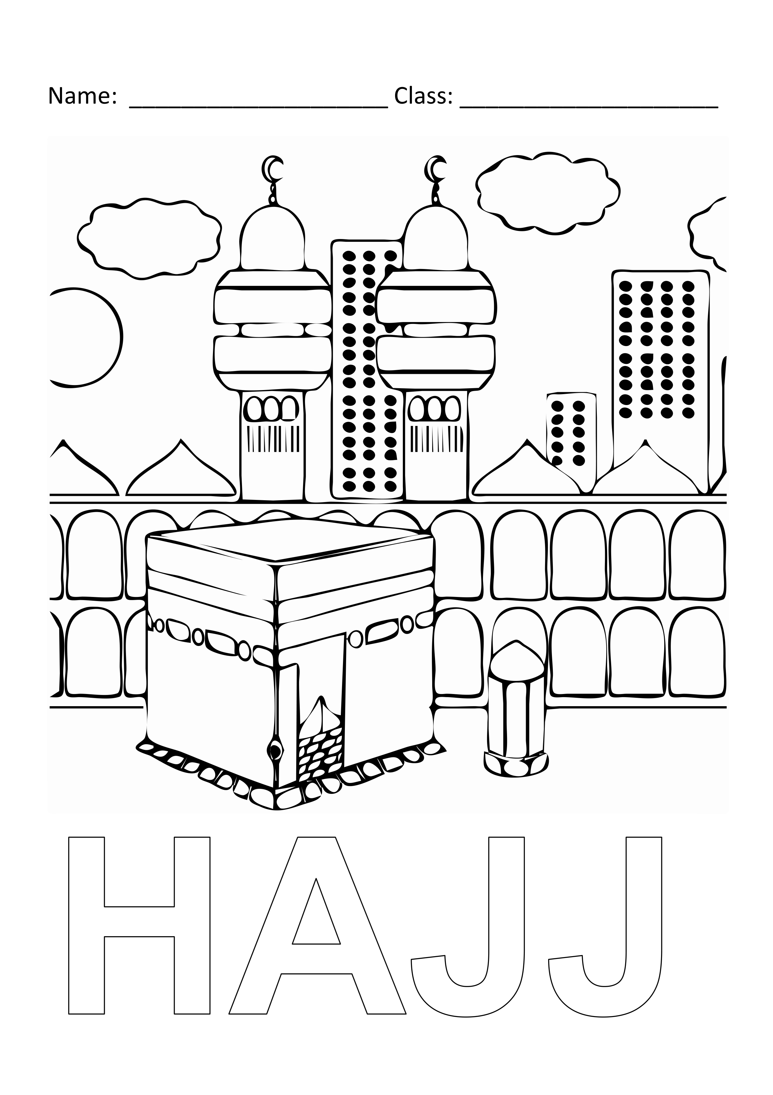 Hajj Colouring Sheet | An Nasihah Publications