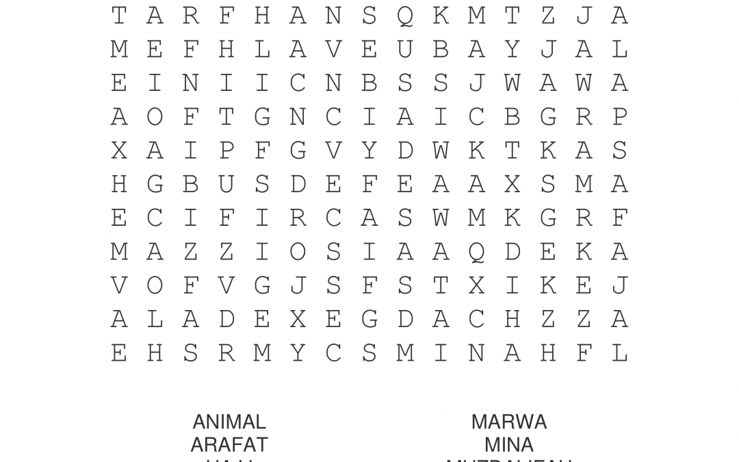 Hajj Wordsearch