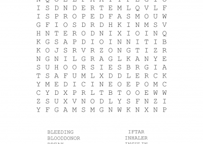 Fasting- Wordsearch