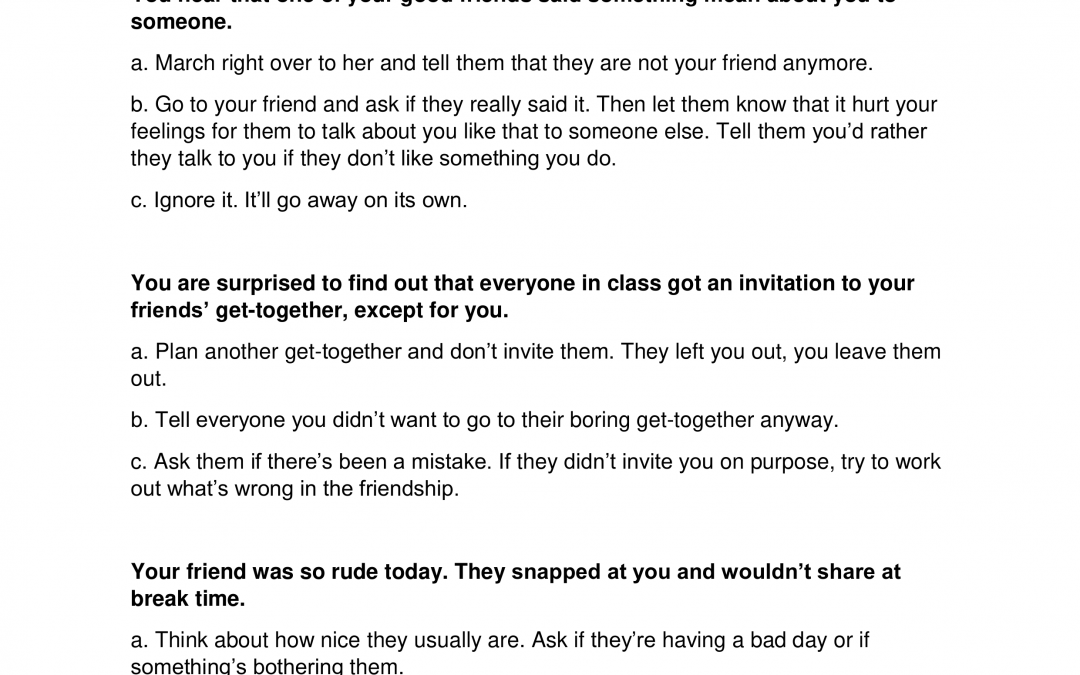 What Makes a True Friend