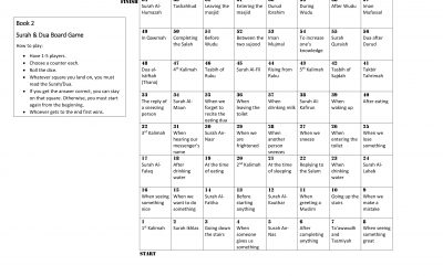 A3 Surah and Dua Board Game Book 2