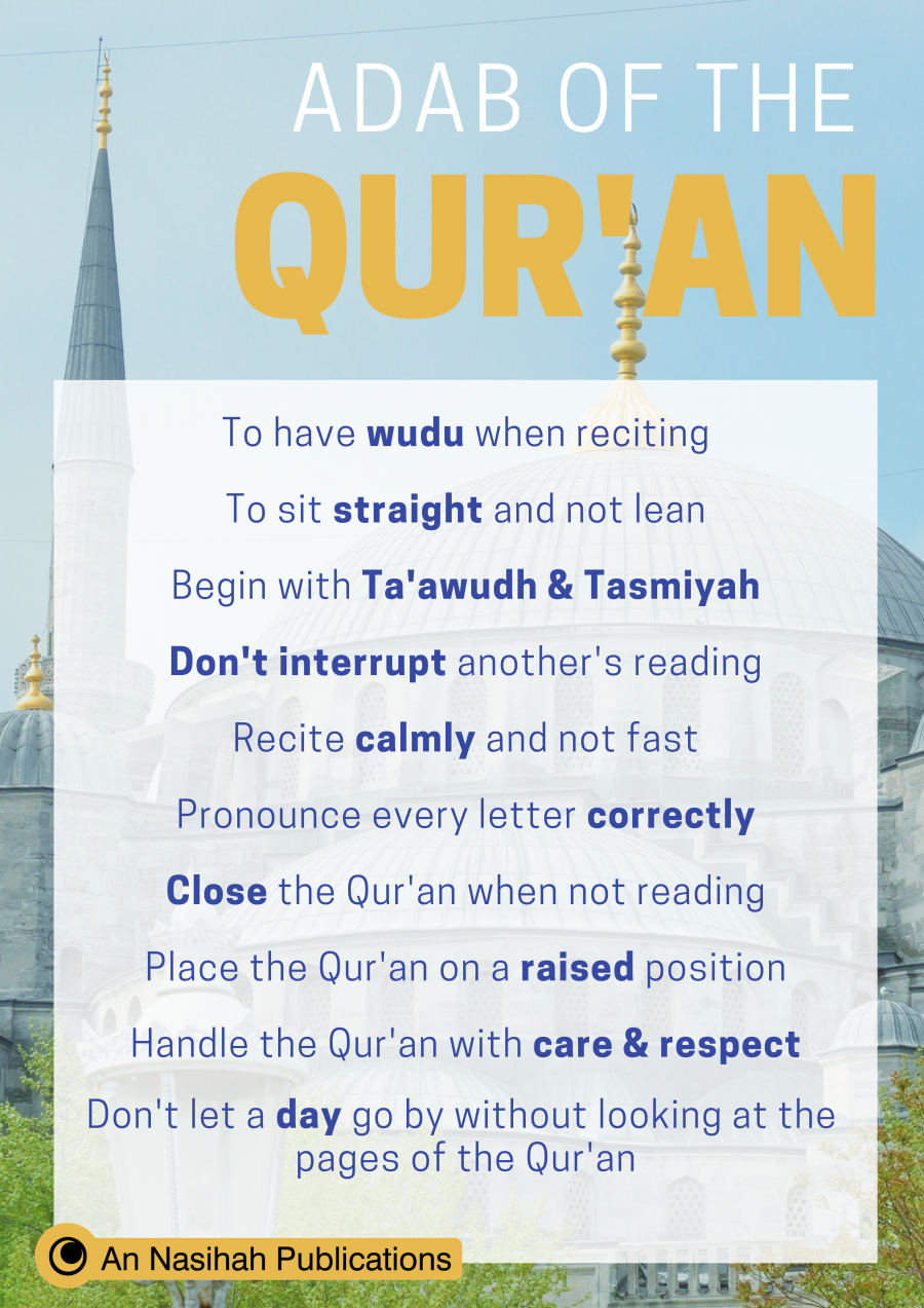 Adab of the Quran Poster | An Nasihah Publications