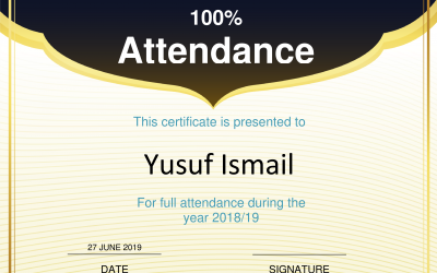 Attendance Certificate