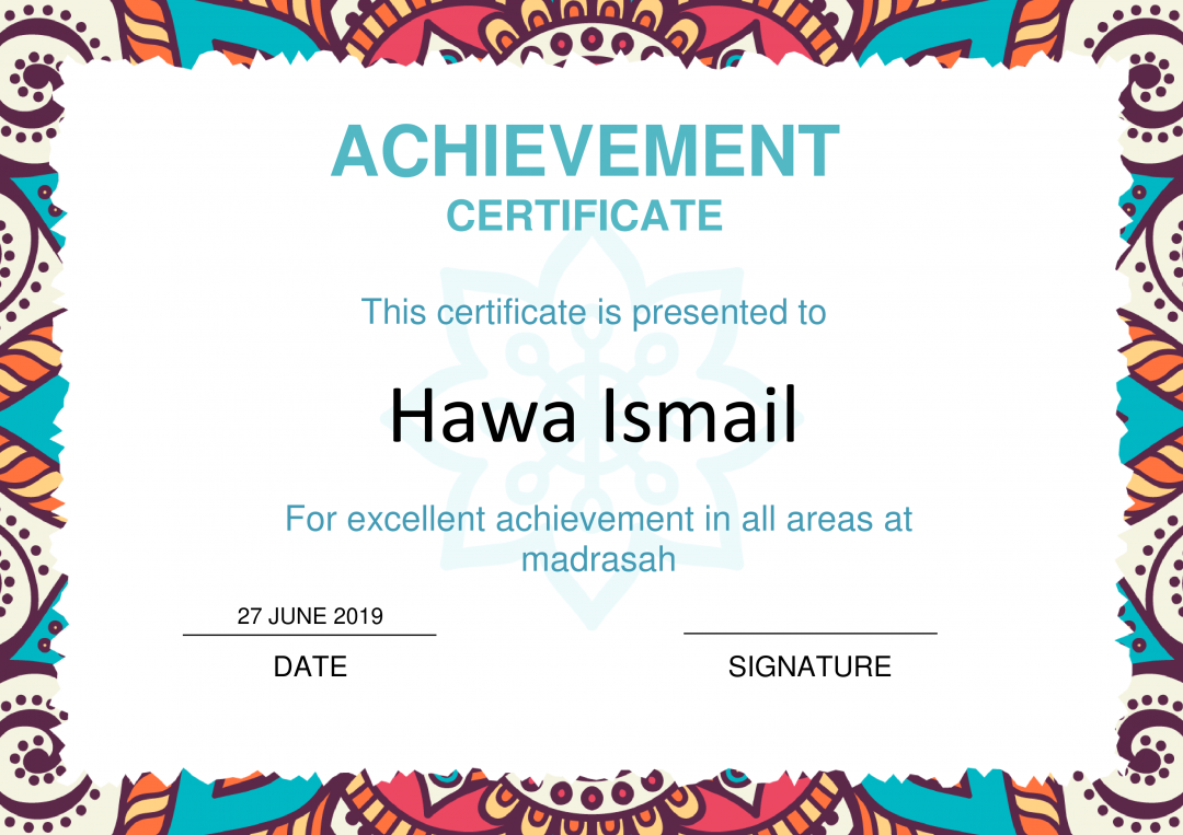 excellent-achievement-certificate-an-nasihah-publications