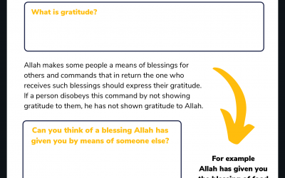 Gratitude worksheets