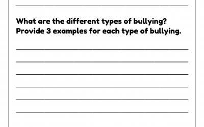 Anti Bullying 2020 – Question Worksheet
