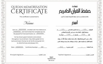 Hifz Certificate Template | Male & Female Versions
